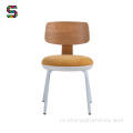 Дизайн скандинавской простые круглые обеденные кресла